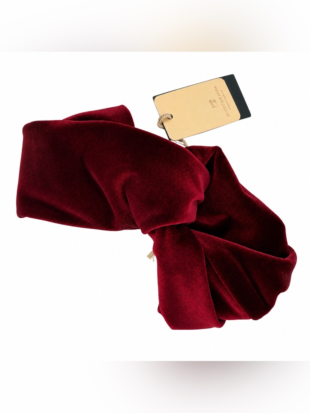 Scotch & Soda Velvet Hair Bow - Burgundy